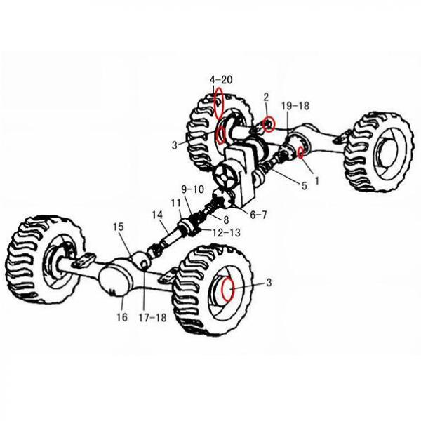 AXLE 3EB-24-65561KF  STEERING AXLE A #1 image